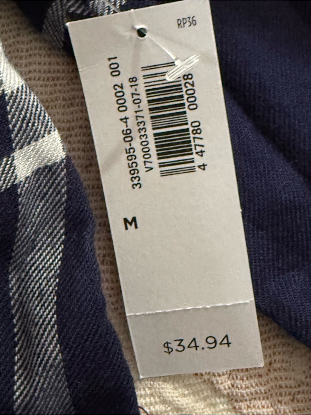 DARK BLUE & WHITE LONG SLEEVE SHIRT - Picture 4 of 9